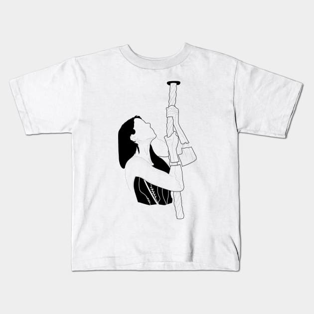 Black & white Elegant Art 13 Kids T-Shirt by Frajtgorski